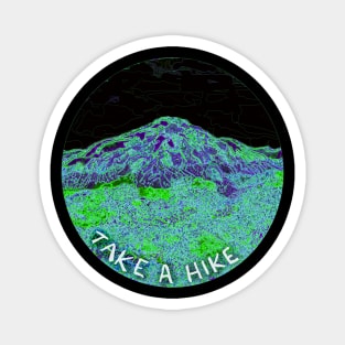 Take a Hike Mountain Landscape Batik Magnet