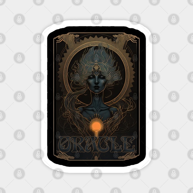 Oracle - Ancient Witch of Prophecy Art Nouveau Magnet by AltrusianGrace