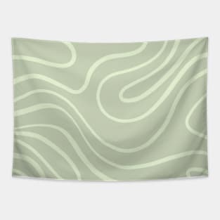 Sage Green Abstract Pattern Tapestry