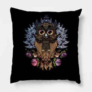 Awesome steampunk owl Pillow