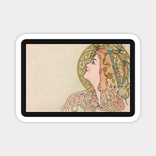 Art Nouveau Girl Magnet