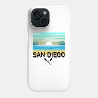 San Diego Design, with Black Lettering Phone Case