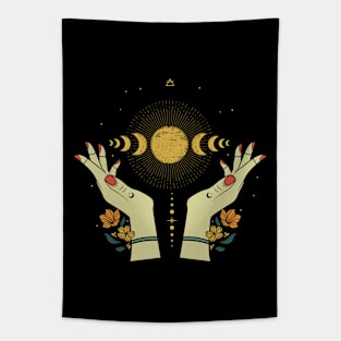 Moon phase power Tapestry