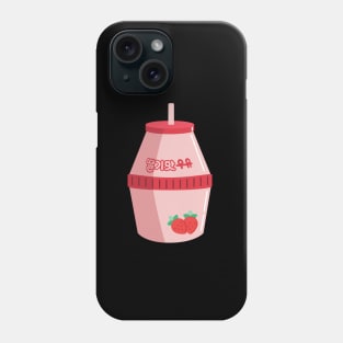 Strawberrymilk Korea cute drink kpop sticker Phone Case