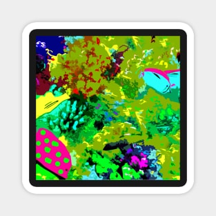 Colorful Abstract Aquarium Fish Magnet