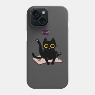 Who Me? Cat on book Phone Case