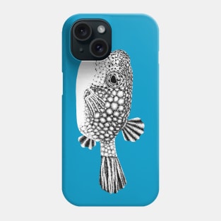 Yellow boxfish drawing Phone Case