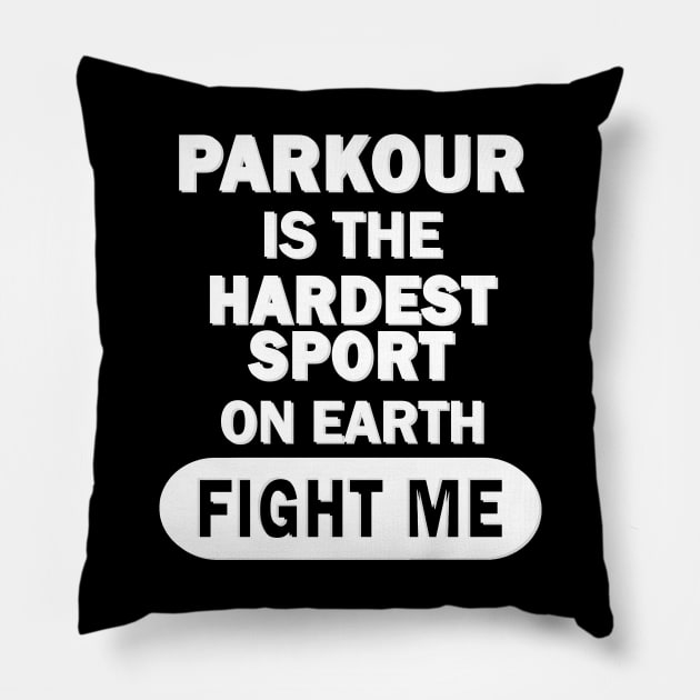 Parkour Sport Men's Boys Athlete Team Running Pillow by FindYourFavouriteDesign