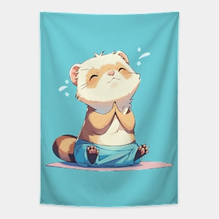 Ferret grateful for a yoga session Tapestry