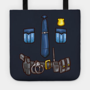 Police Officer Law Enforcement Policeman Uniform Costume Tote