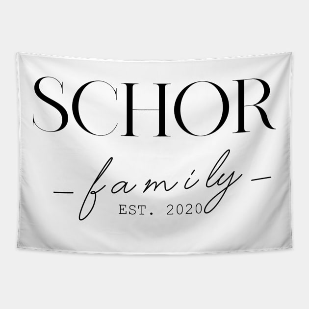 Schor Family EST. 2020, Surname, Schor Tapestry by ProvidenciaryArtist