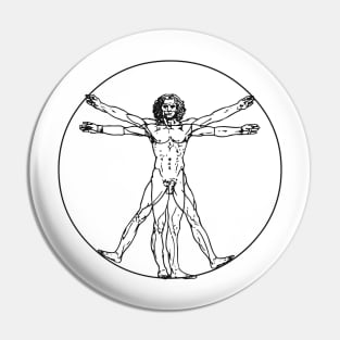 Vitruvian Man Pin