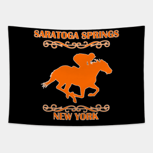 Saratoga Springs New York Horse Racing Tapestry