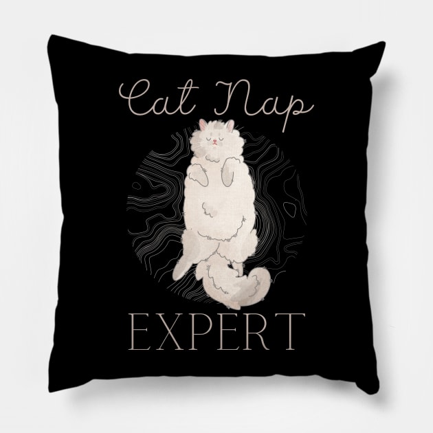 Cat Nap Expert - Persian cat Furbaby Pillow by Feline Emporium