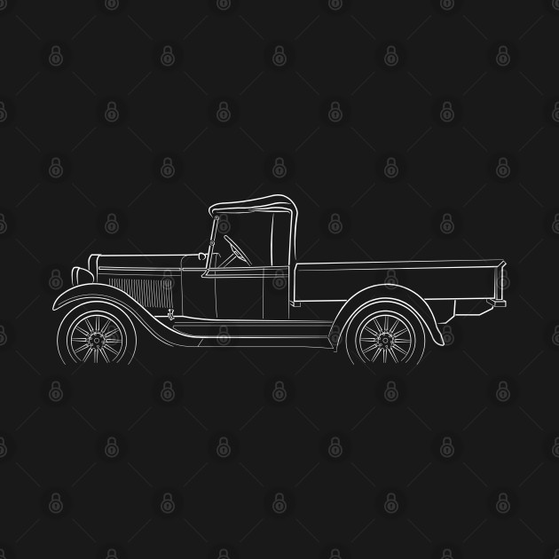 front/profile - 1928 Chevy Series AB National - stencil, white by mal_photography