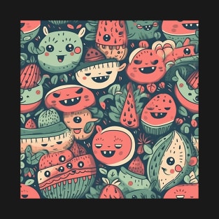 Goofy Expressive Watermelons T-Shirt