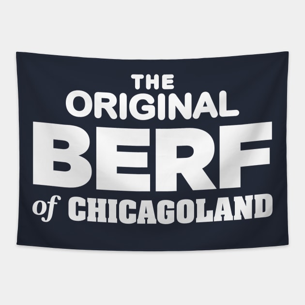 The Original Berf of Chicagoland Tapestry by MindsparkCreative