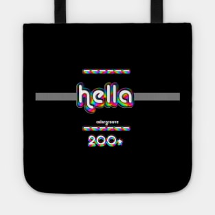 Hella 2000 ColorGroove Retro-Rainbow-Tube nostalgia (wf) Tote