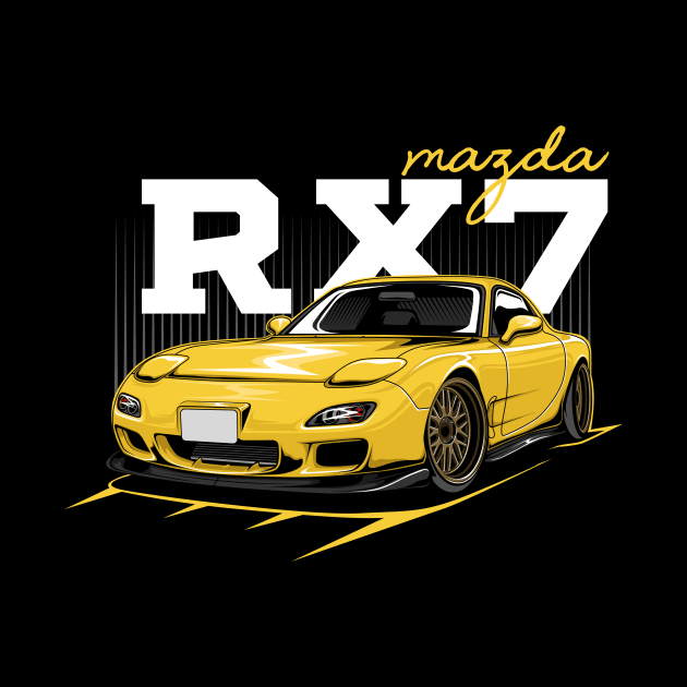 Mazda RX7 Yellow by cturs