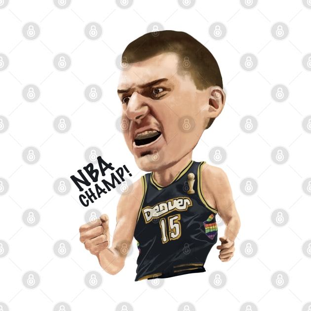 Nikola Jokic! NBA CHAMP and FINALS MVP Edition! by ericjueillustrates