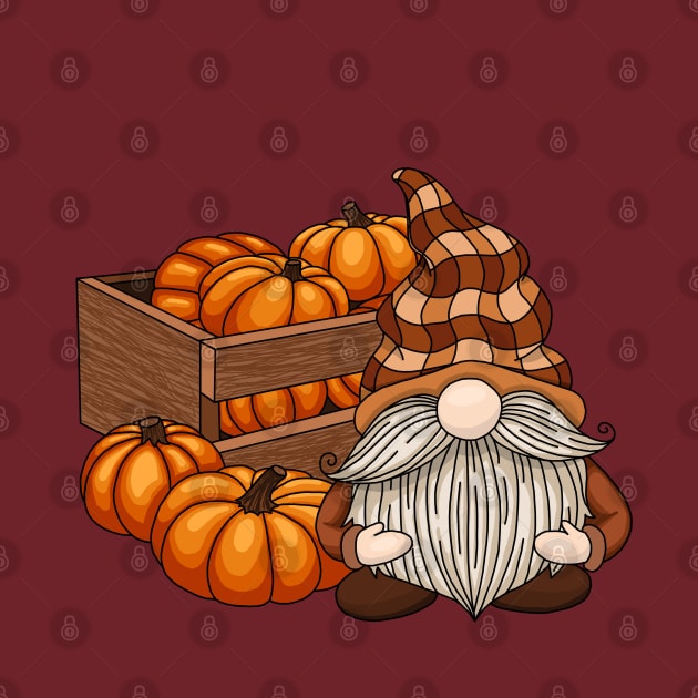 Fall Pumpkin Gnome by The Periodic Table Dancer 