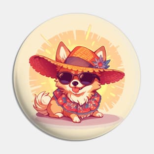 A fancy Pomeranian puppy ready for the summer Pin