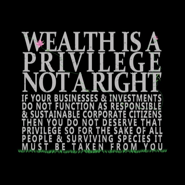 Wealth Is A Privilege by YouAreHere