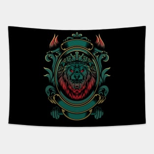 Lion dark art Tapestry