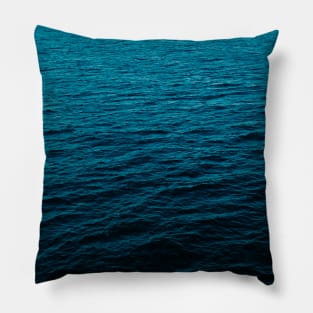 Blue Ocean Waves Pillow