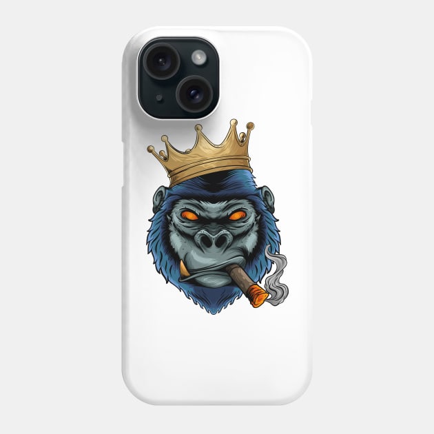 SMOKING GORILLA Phone Case by AWANG ART STUDIO