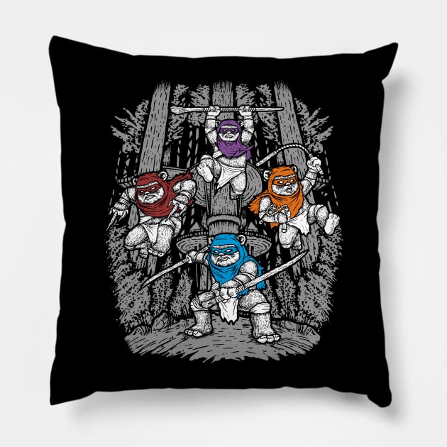 The Ninja Savages Pillow by Andriu