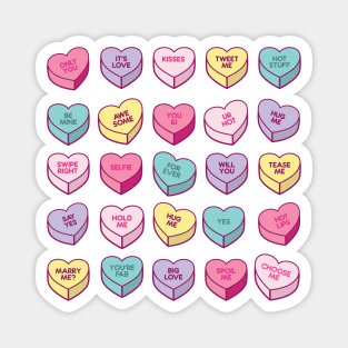 Valentines Day Candy Hearts Magnet