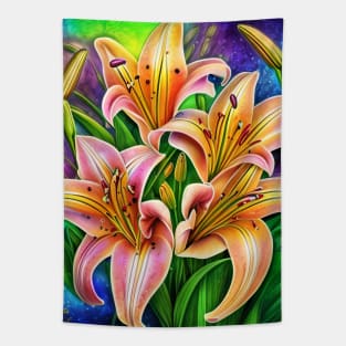 Fantasy Lilies Tapestry