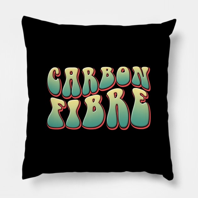 Carbon Fibre Retro Design Pillow by Mandegraph