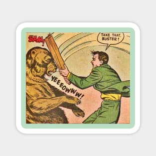 Comic Man versus Bear Magnet