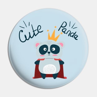 cute panda superhero Pin