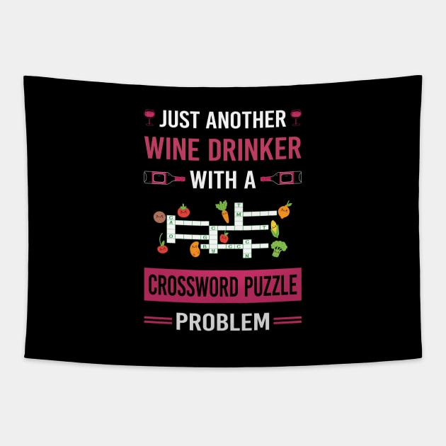 Wine Drinker Crossword Puzzles Tapestry by Good Day