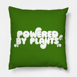 Powered By Plants - Awesome Vegan Lover Design Pillow