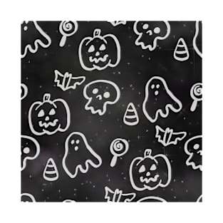 Spooky Halloween Pattern T-Shirt