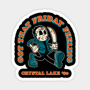 Got that Friday Feeling - Vintage Distressed Cartton - Friday 13th Magnet