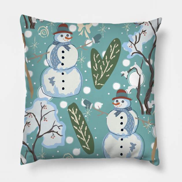 Snowman Pillow by KristinaStellar 