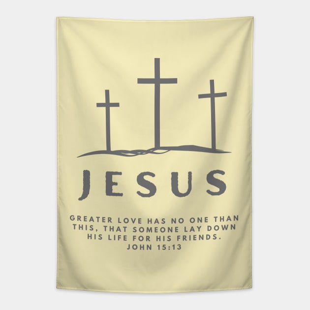 Calvary Crosses Tapestry by threadsjam