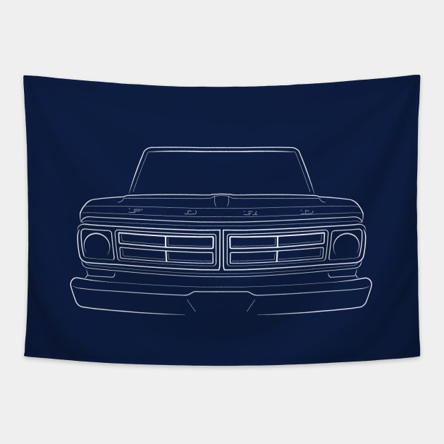 1972 Ford f150 - front stencil, white Tapestry by mal_photography