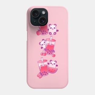 Boba Bubble Tea Panda Bears Phone Case