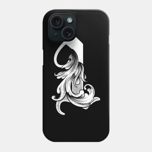 illustration of L font vintage style hand drawing design Phone Case