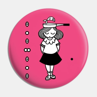 Girl with frying pan Pin