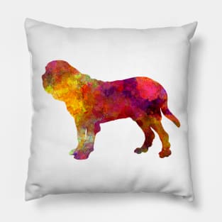 Fila Brasileiro in watercolor Pillow