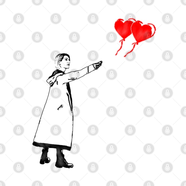 Doctor Who Balloon Girl (Banksy mashup) by UselessRob