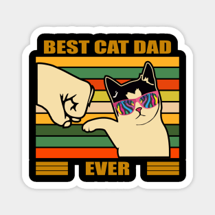 Best cat dad ever vintage Magnet