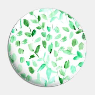 Green watercolor leaves Pin